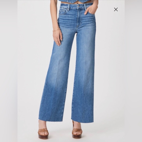 PAIGE Denim - Paige Anessa Wide Leg Jean in Flamenco Distressed 30